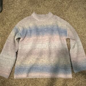 Wild Fable striped sweater in pink and blue tones